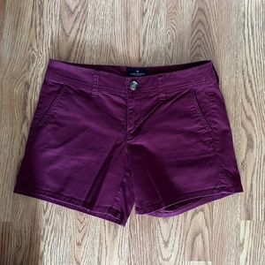 American Eagle Burgundy Shorts